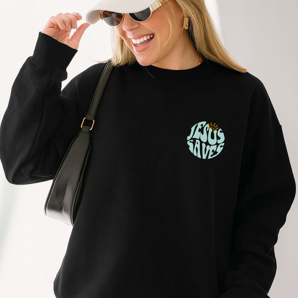 Sweatshirt Jesus Saves sem Capuz
